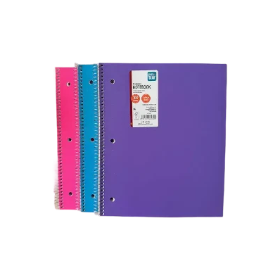 Pen + Gear 3 Pack Poly 1-Subject Notebook - Wide Ruled (Pink, Purple, Teal, Yellow)
