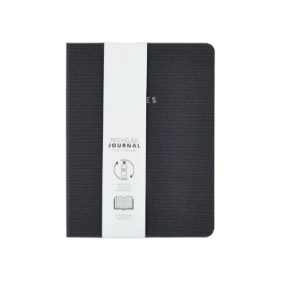 Pen+Gear Brand Fabric Cover Journal – Black (240 Ruled Pages)